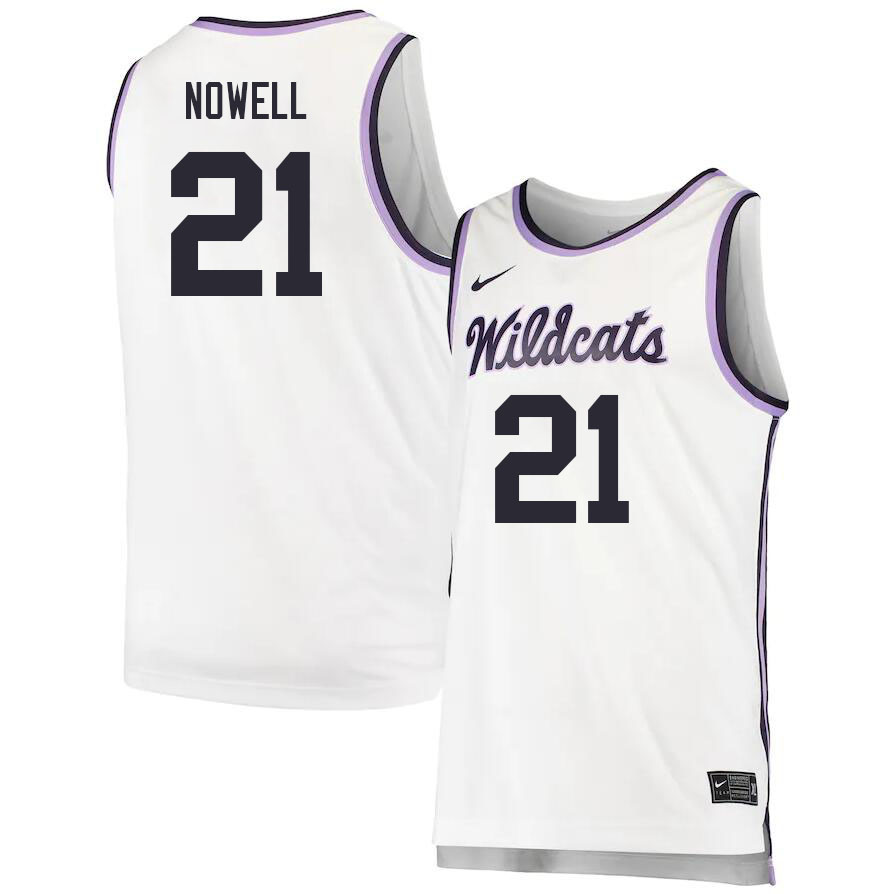 Men #1 Markquis Nowell Kansas State Wildcats College Basketball Jerseys Sale-White